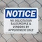 Signmission No Solicitation Salespeople And Vendors By OSHA Notice Sign, Plastic, 10in W x 7in L, 2PK OS-2PACK-NS-P-710-L-14820 - alternate 5